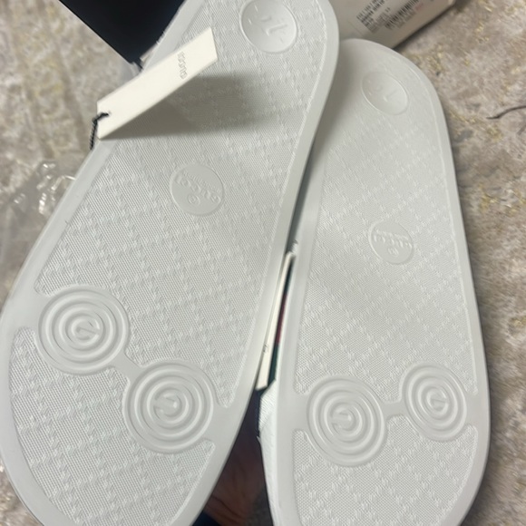 NWT Gucci Men's Signature Stripe Slide Sandals Sz 14 - Picture 7 of 10